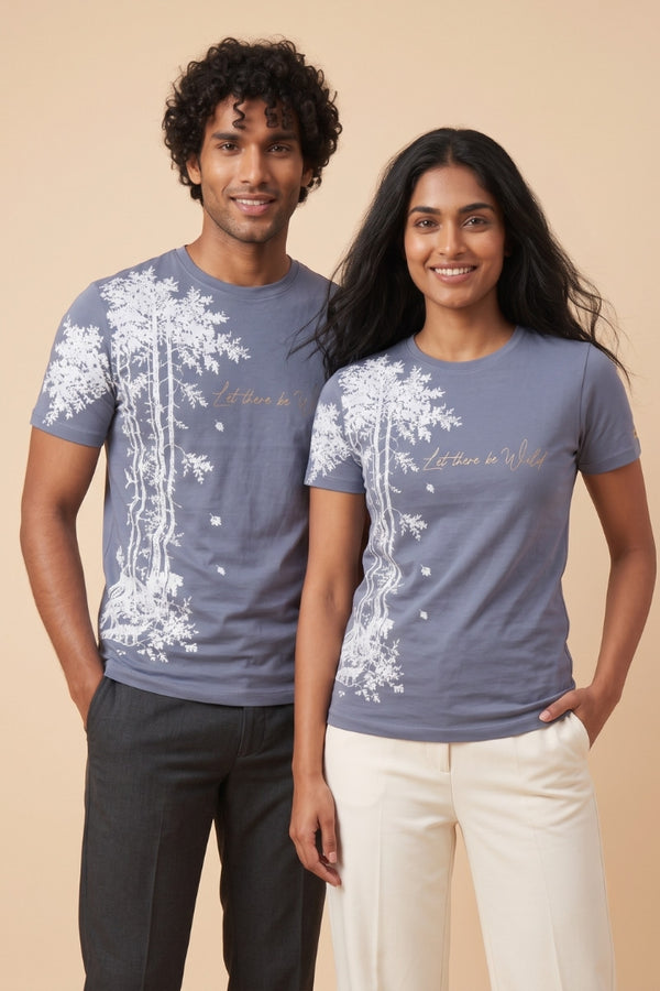 Unisex Organic Cotton Tree Print T-Shirt