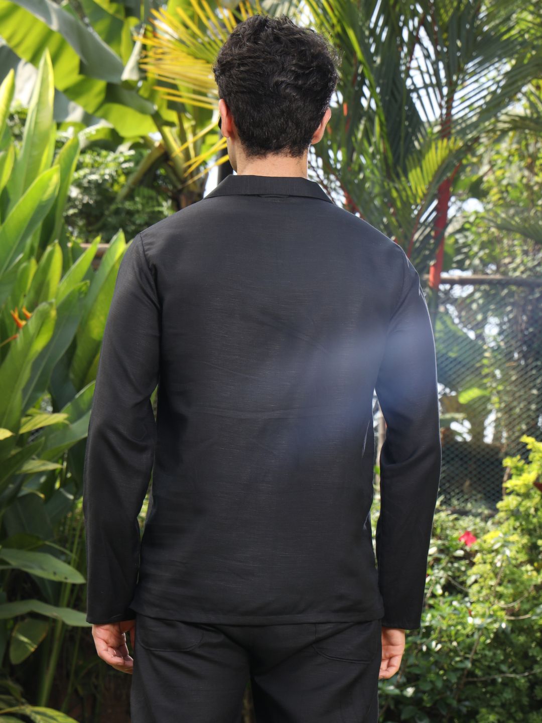 Men's Hemp Full Sleeve Open Collar Kurta