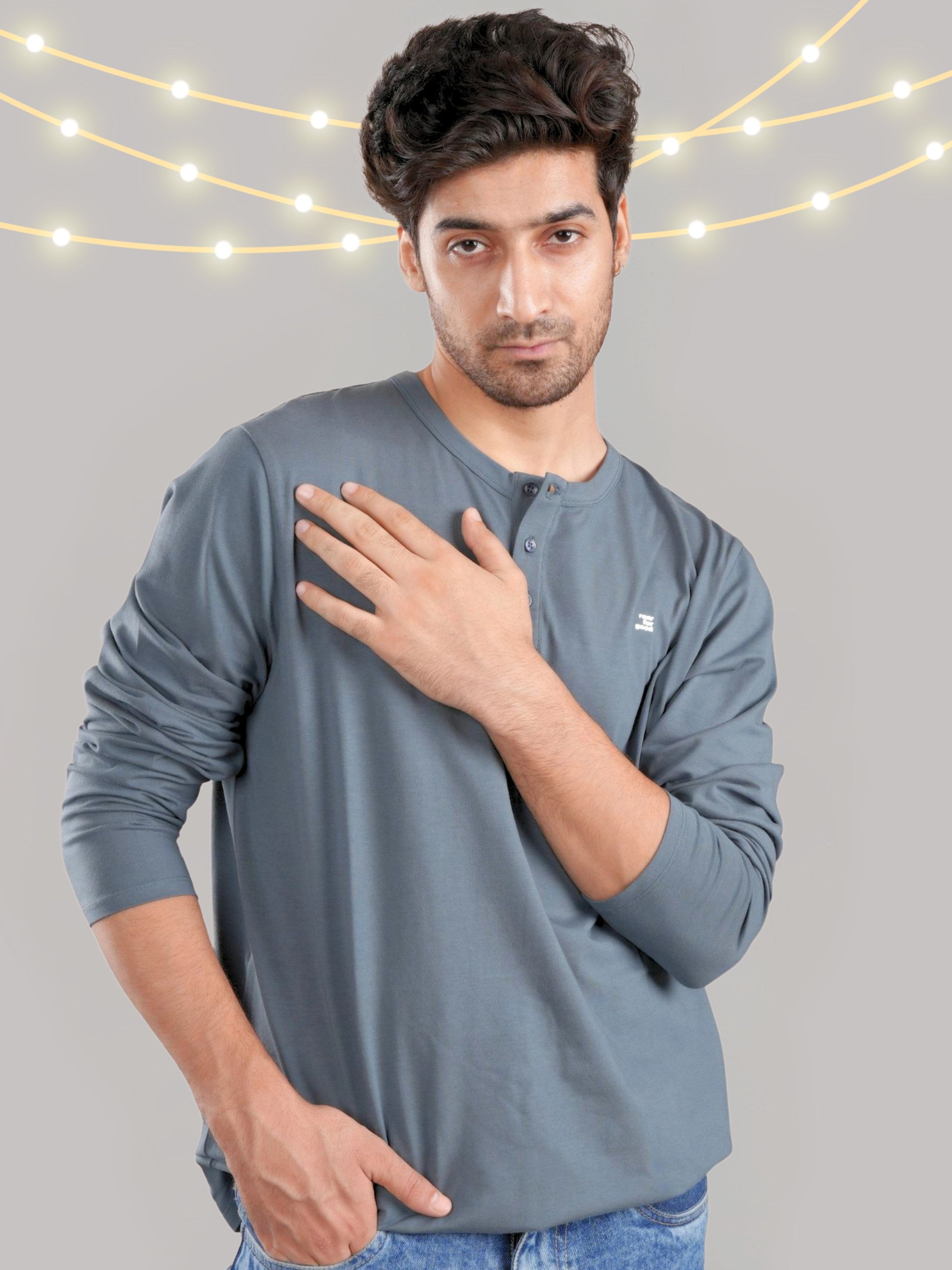 RFG Organic Cotton Henley Full Sleeve T-Shirt