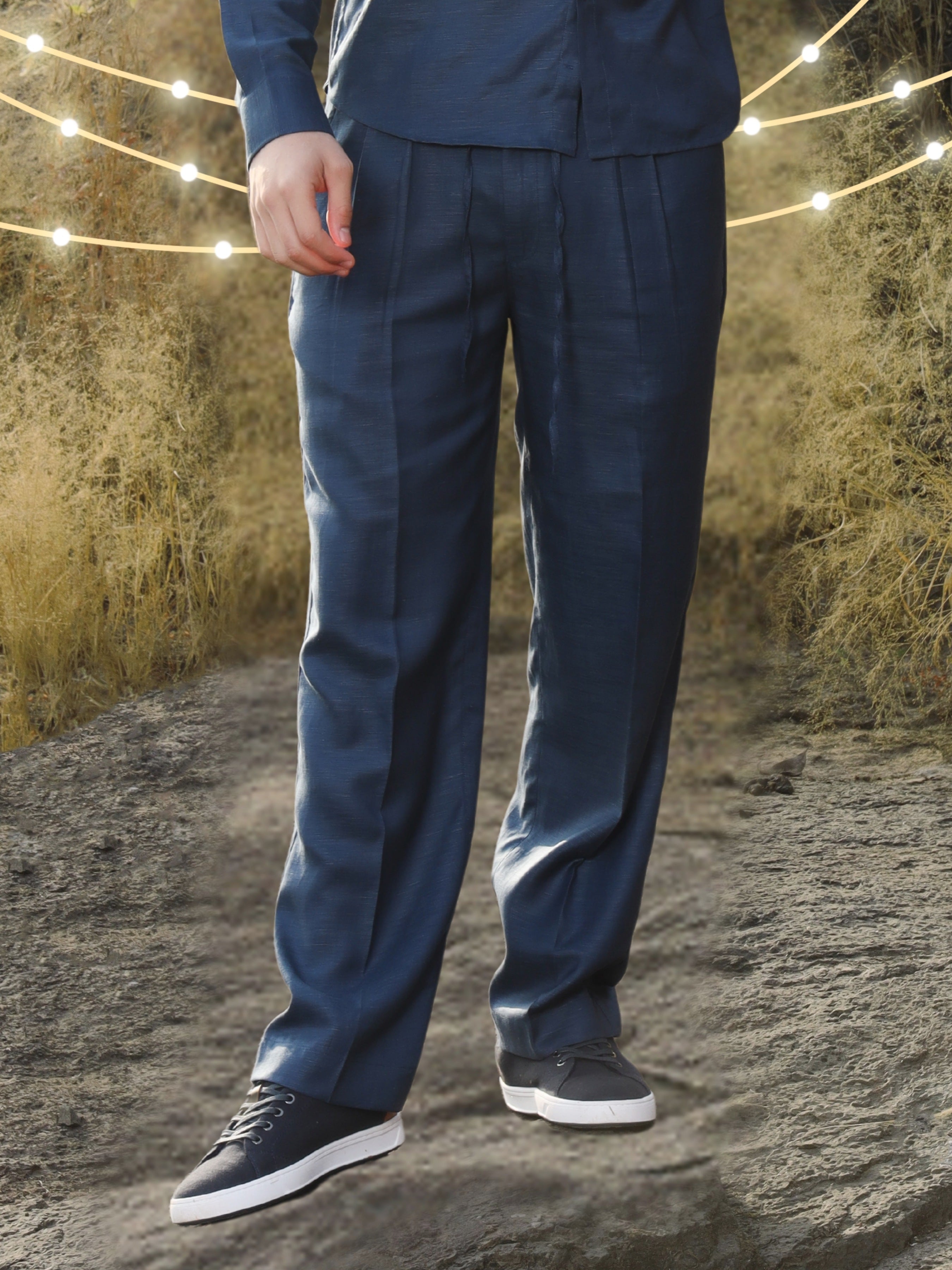 Men's Hemp Pleated Trouser