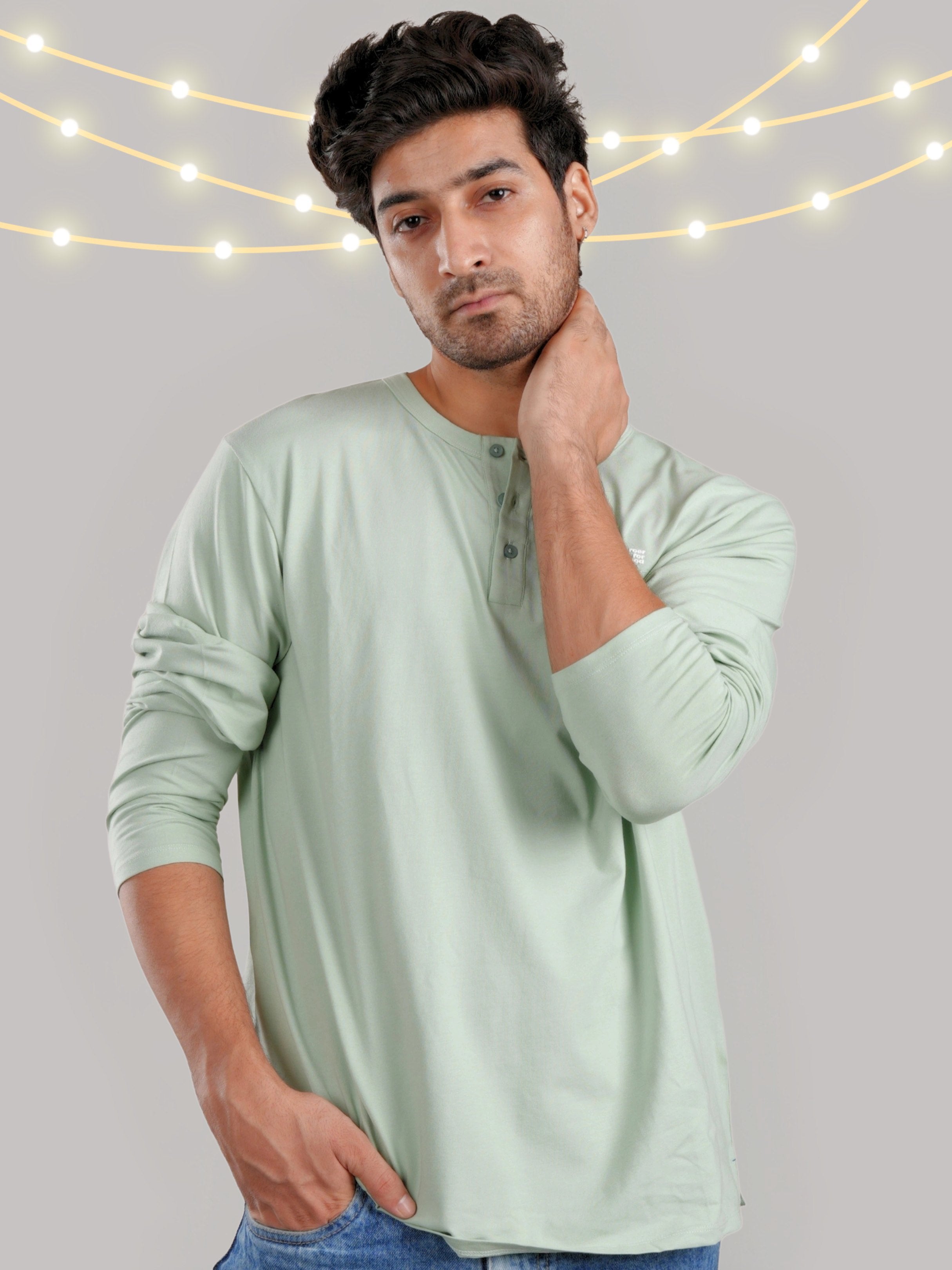 RFG Organic Cotton Henley Full Sleeve T-Shirt