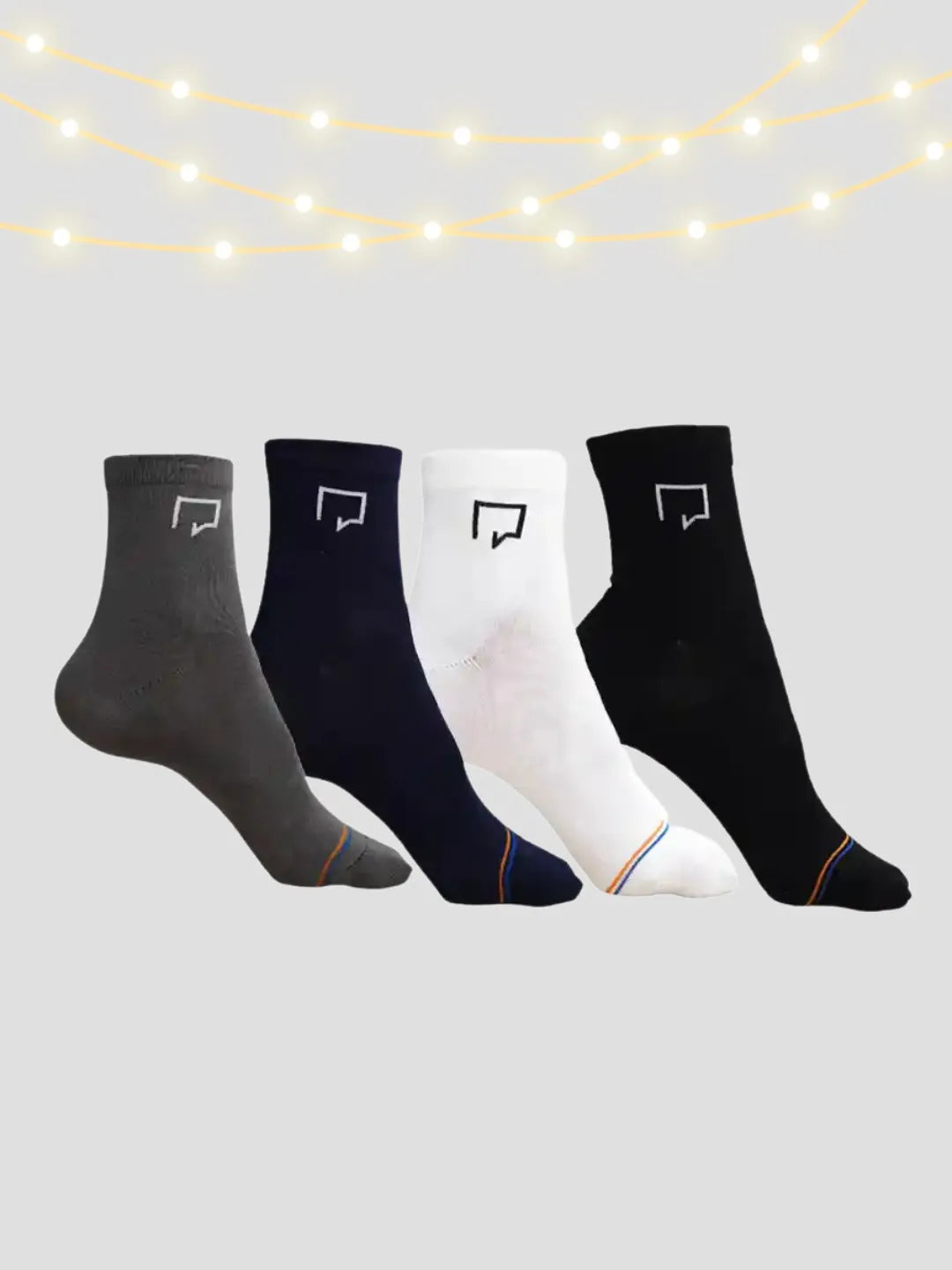 Pack of 4 Bamboo Solid Ankle Socks