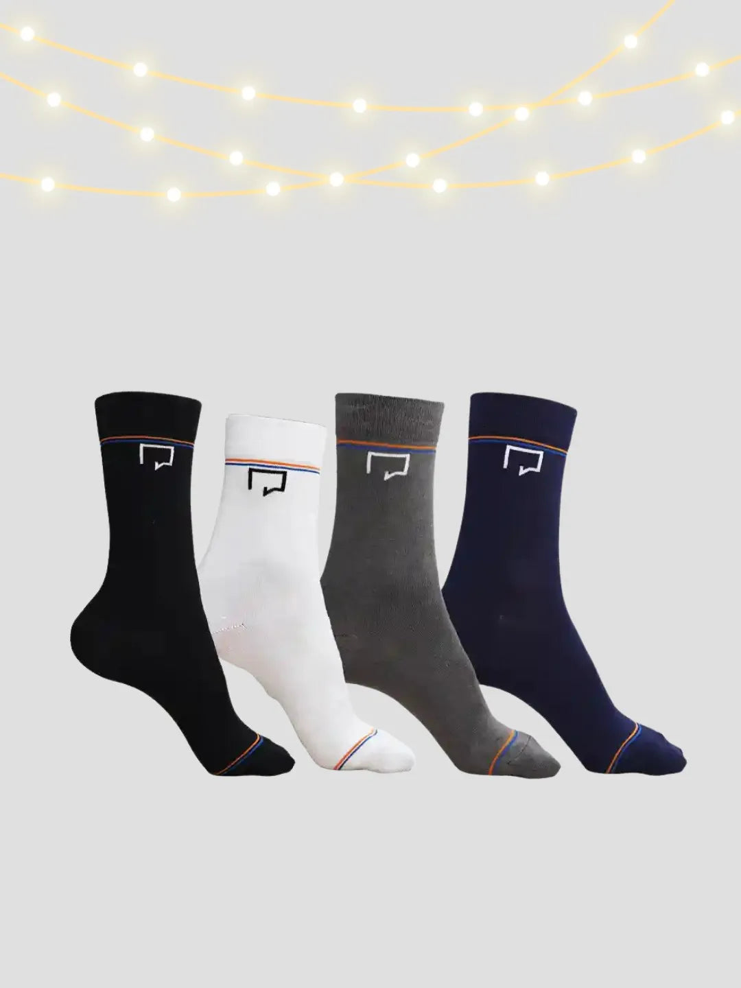 Pack of 4 Bamboo Solid Crew Socks