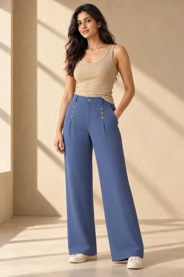 BANA™ Pleated Mid-Rise Flared Pant for Women