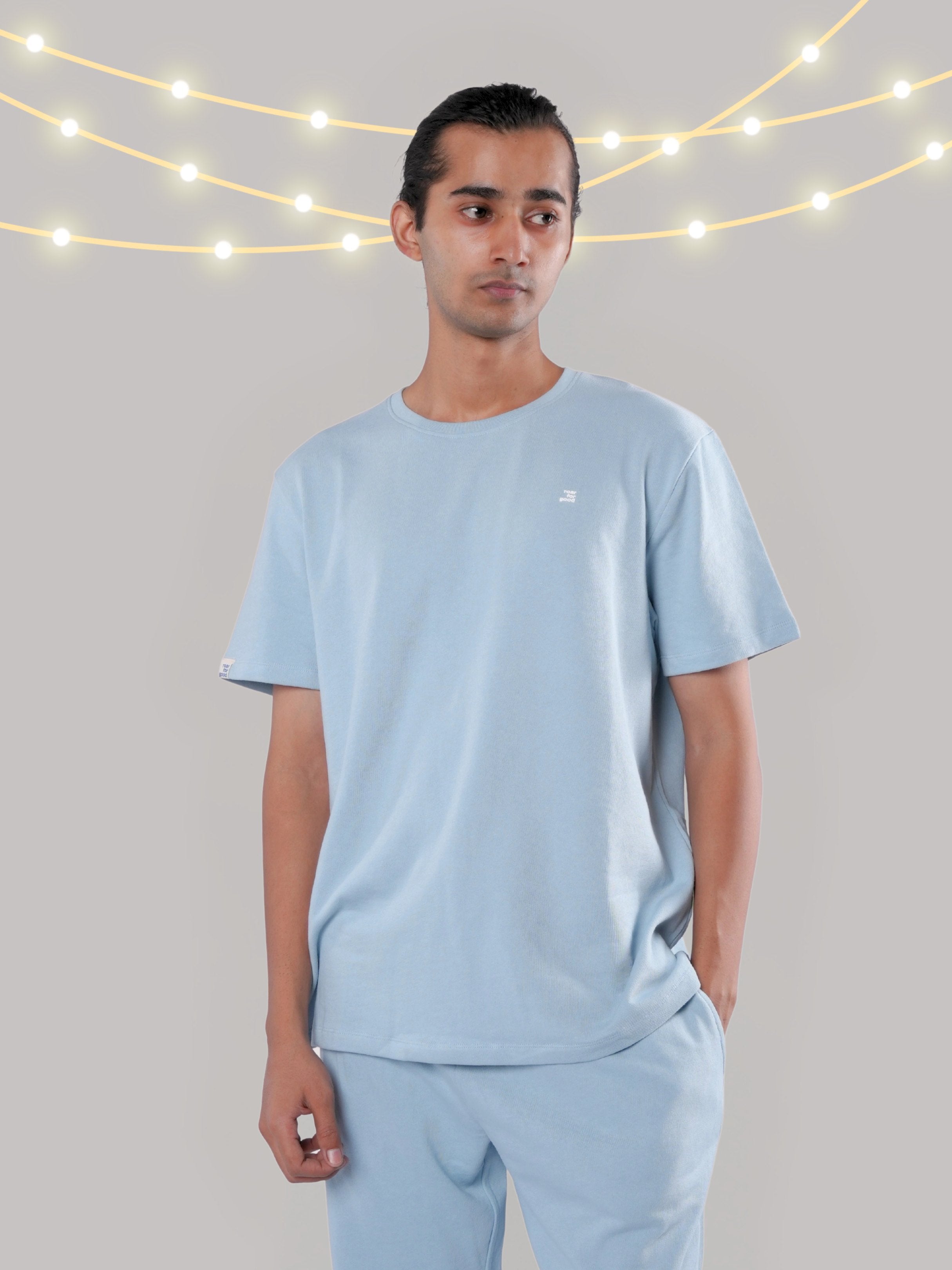 Roar Aqua Blue Cotton Sweatshirt