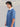 Roar Blue Organic Cotton Men's Polo T-Shirt with Twill Collar