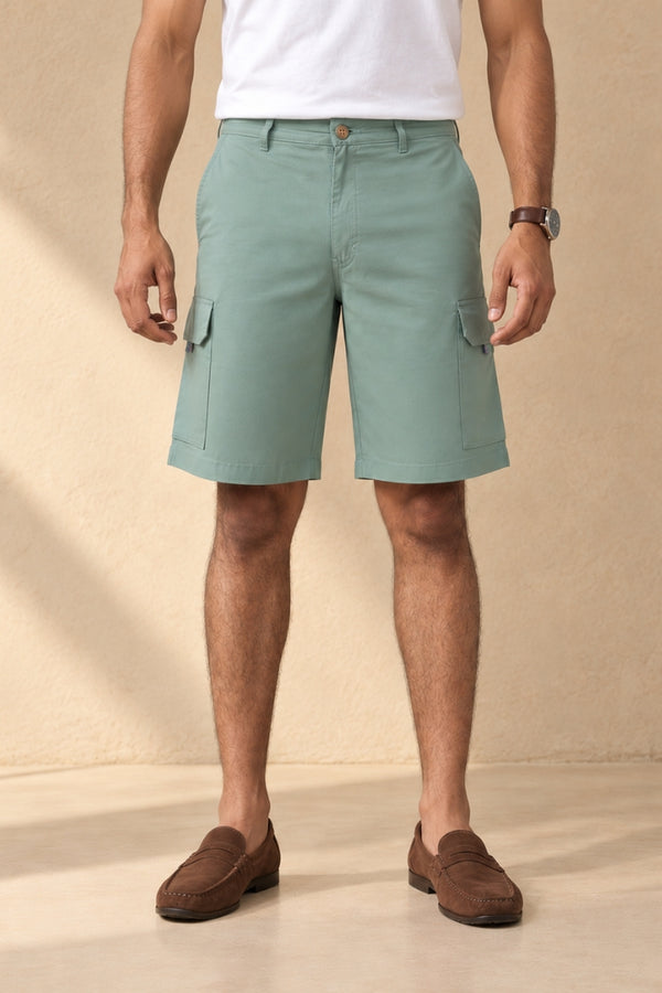 BANA™ Banana Fibre Cotton Twill Cargo Shorts for Men