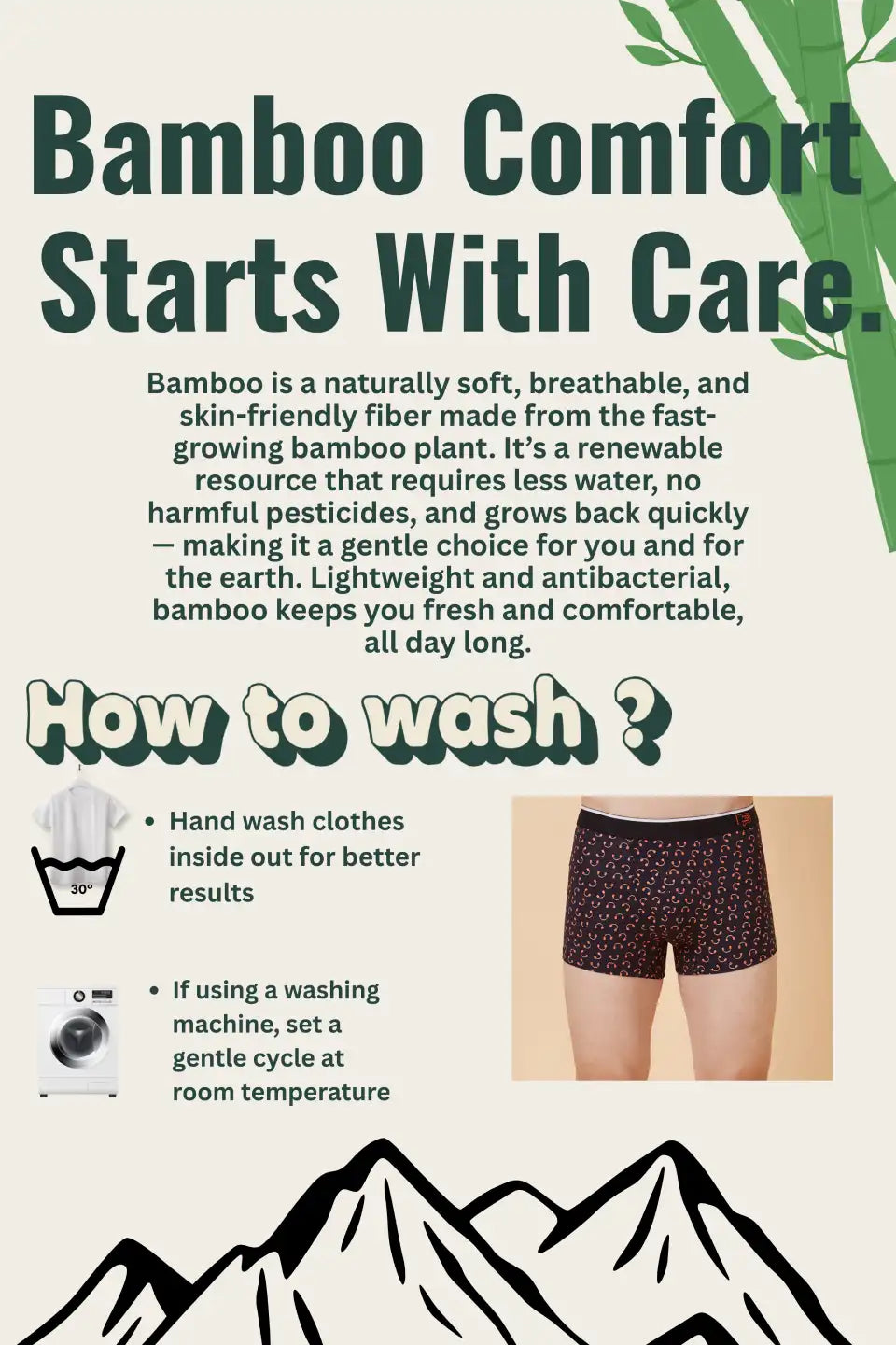 Bamboo Underwear Trunk For Men - Pack of 3