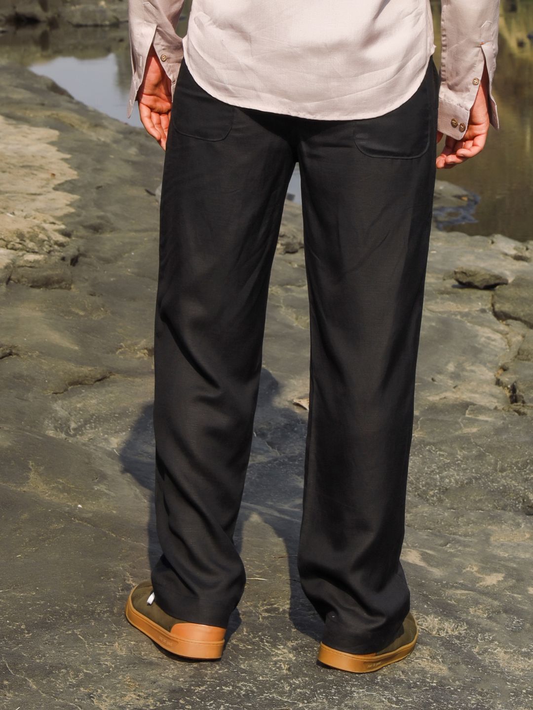 Hemp Lounge Pants with Elastic Drawstring Waist