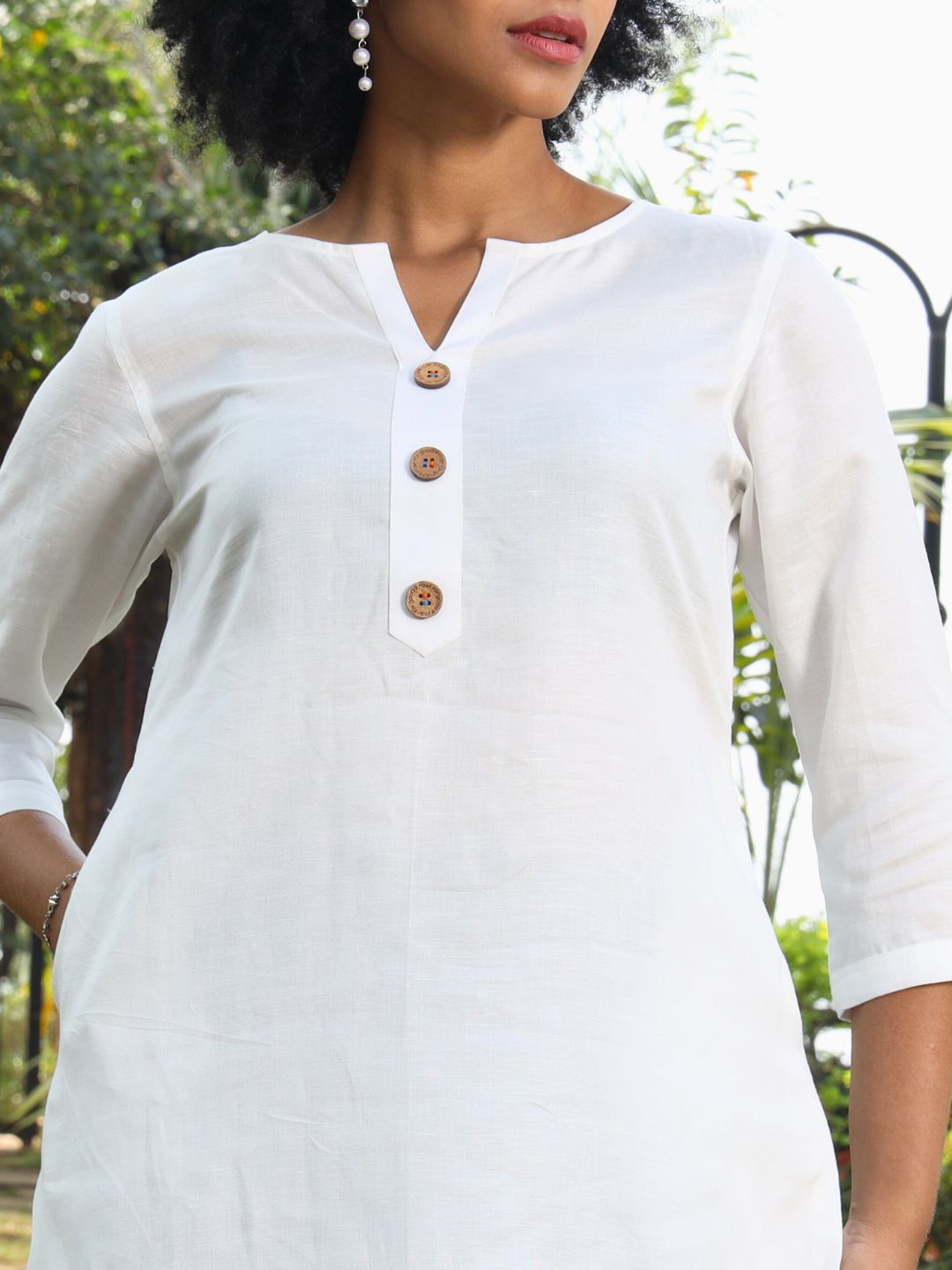 Women's Hemp Kurti with Side Pocket