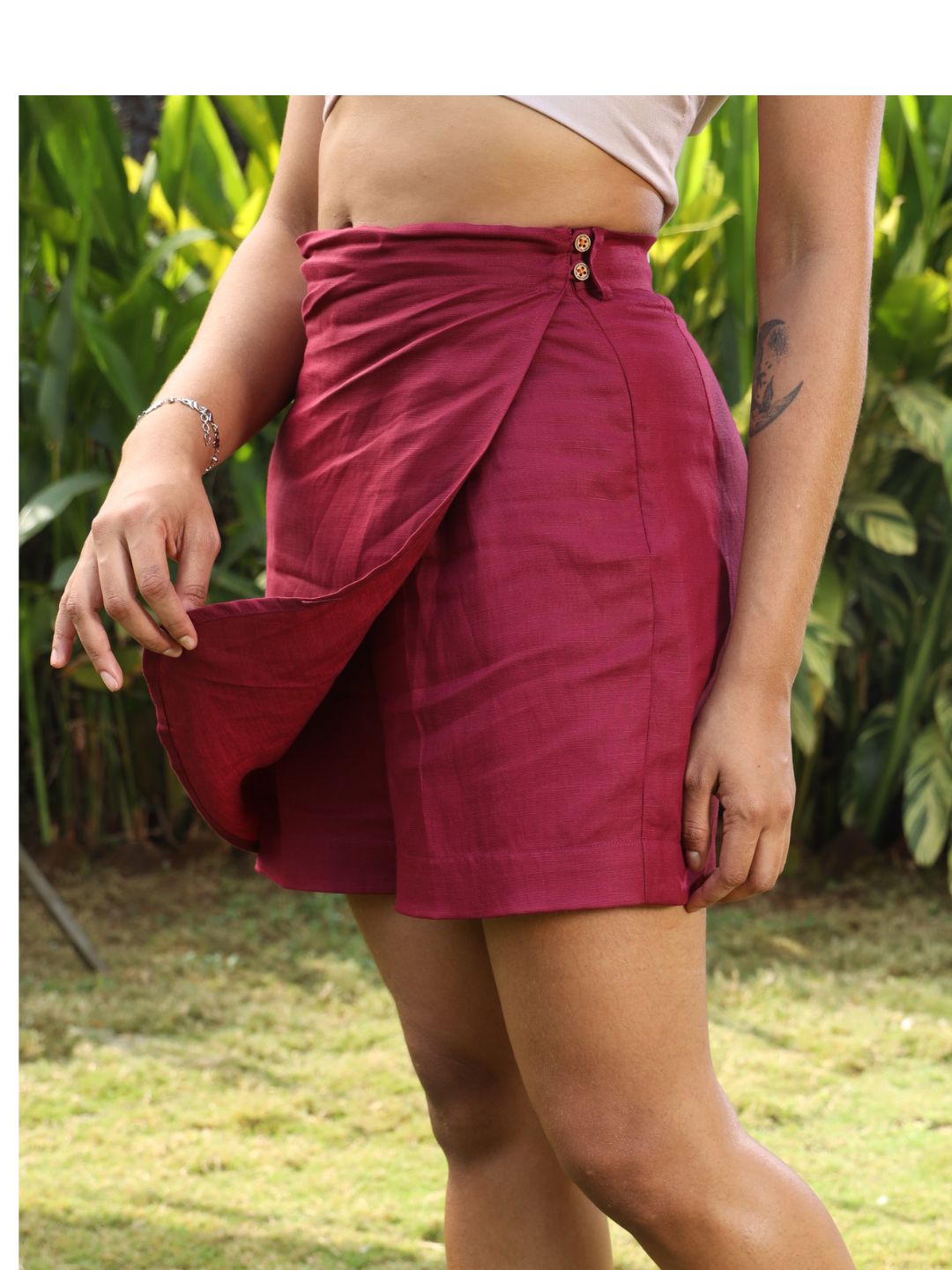 Women's Hemp Skort – Skirt & Shorts Two-in-One