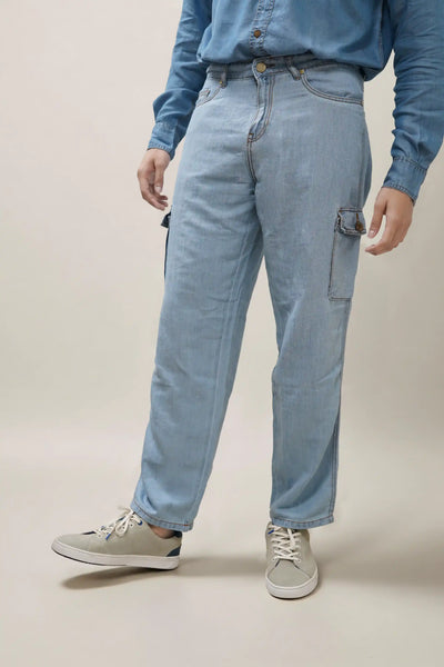 Hemp Cargo Denim Pants