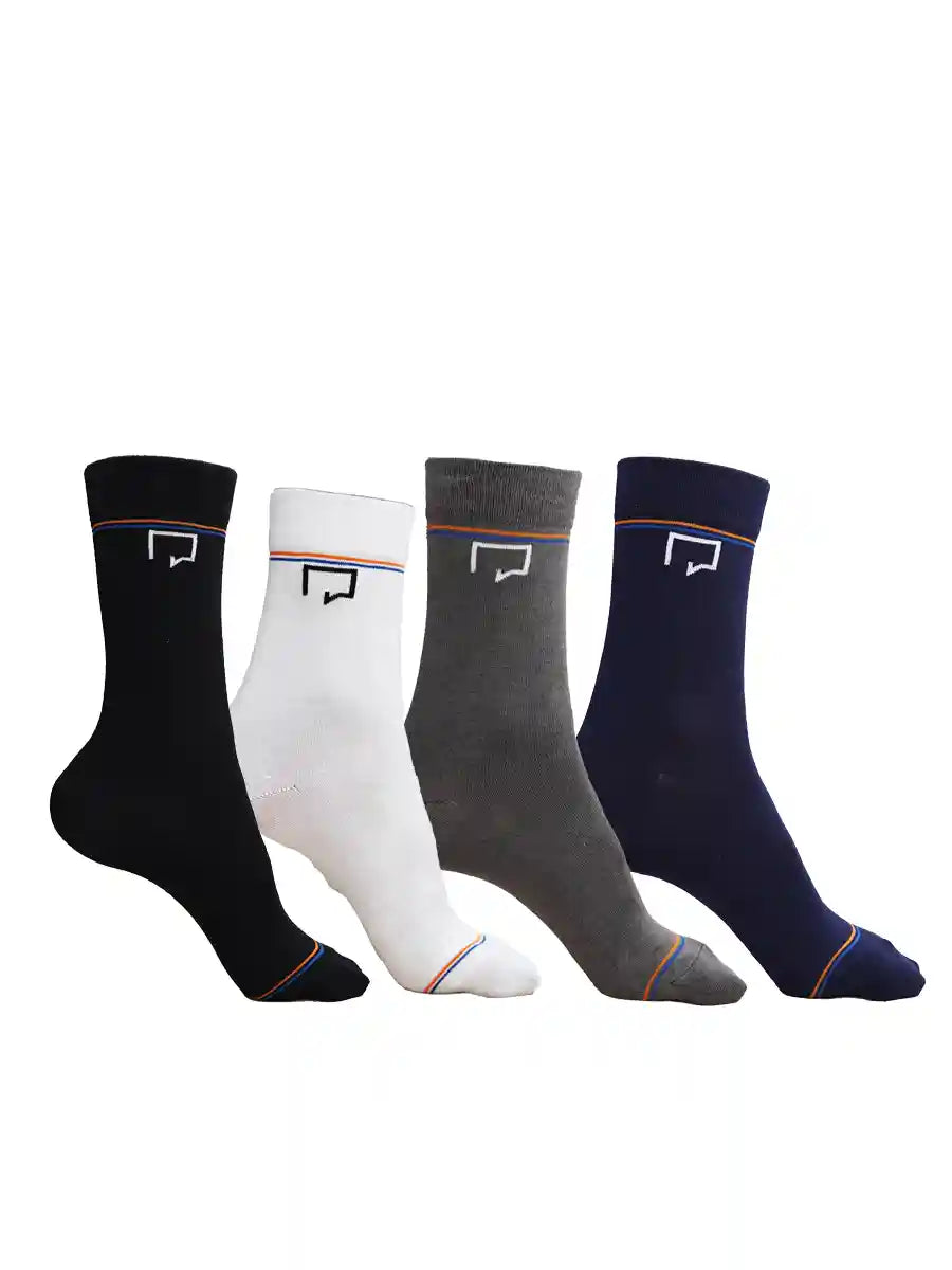 Pack of 4 Crew Bamboo Solid Socks